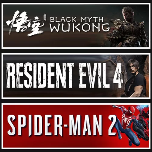  Black Myth Wukong +Resident Evil 4 +Spider Man .